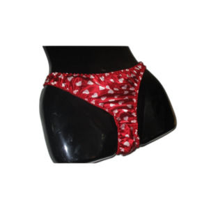 Satin vintage thong panties hearts for days unisex smooth shiny satin large